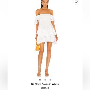 Elliatt Elegant White Tiered Dress